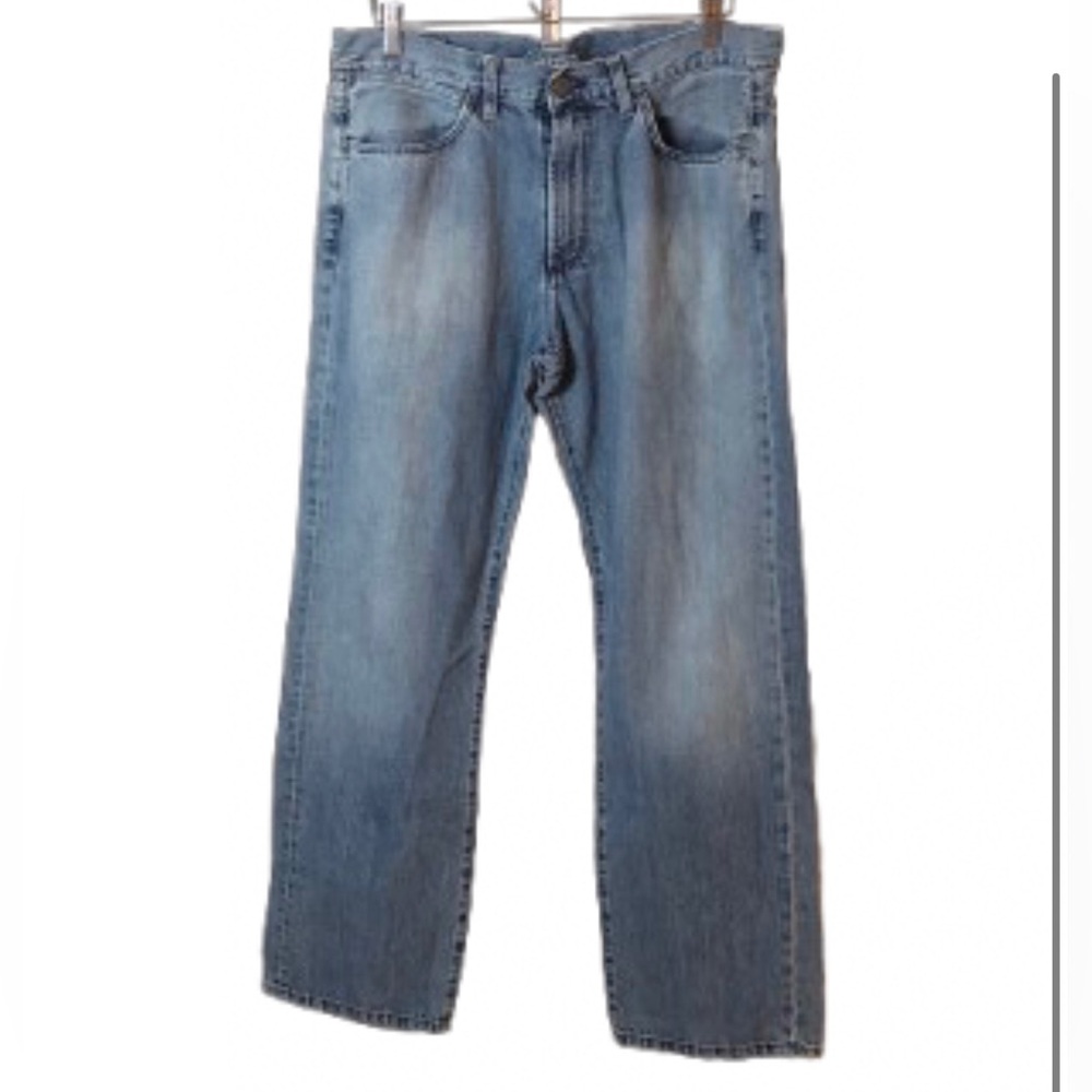 LACOSTE MENS STRAIGHT LEG JEANS • LIGHT WASH • 34” x 30”